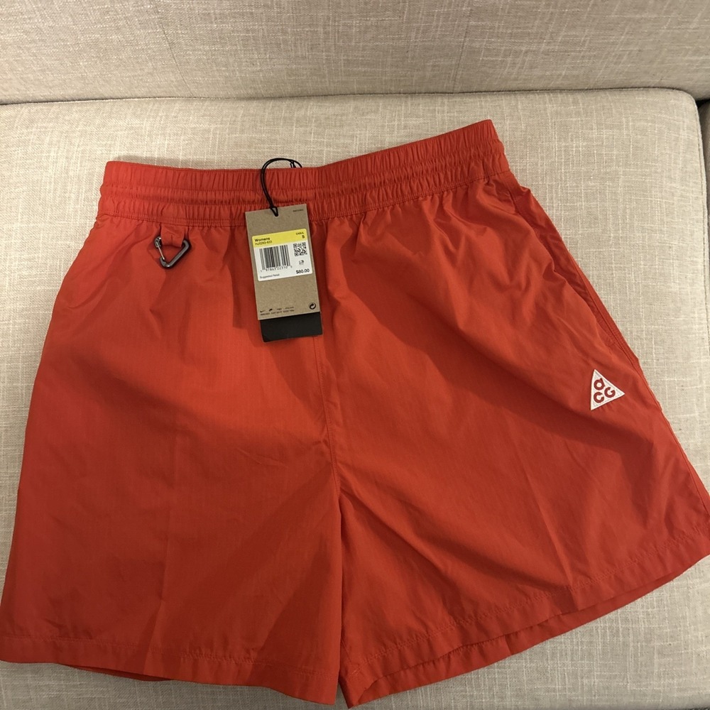 Nike ACG Hiking Shorts 6" Loose Fit Orange Mens Size S New FN2430-633